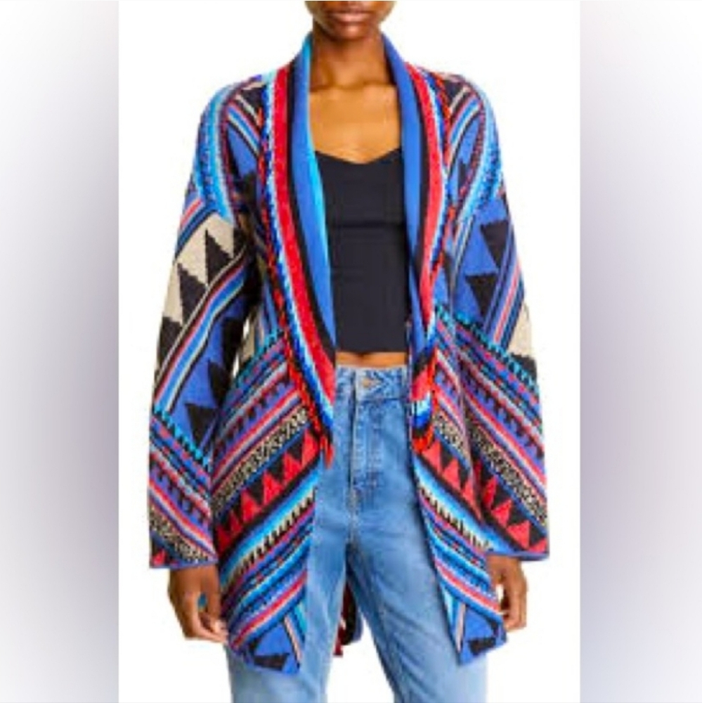 FARM Rio Multicolor Geometric Cardigan - Picture 3 of 9